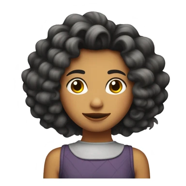 Chica con el pelo corto rulo morenita sticker