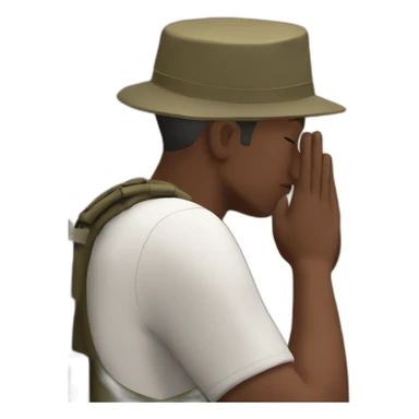 A soldier prays at the Western Wall sticker