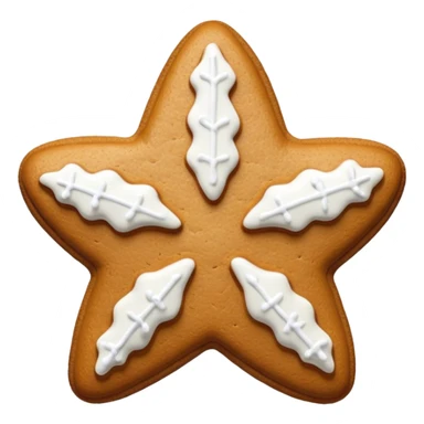 gingerbread cookie in star with 5  shape sticker