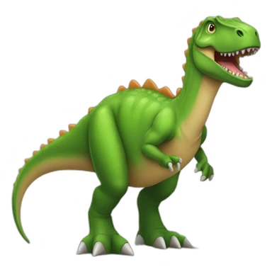 Dinosaur with an iPhone sticker