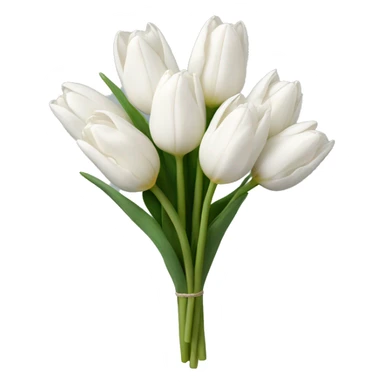 white tulip bouquet  sticker