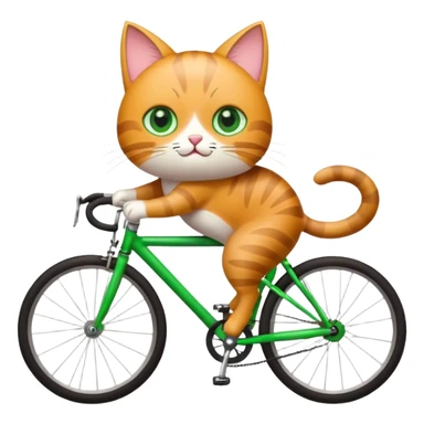 Eine Katze auf einem rennrad kawaii  sticker