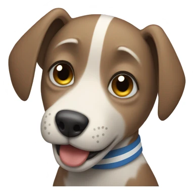 Crying dog with stripe  sticker