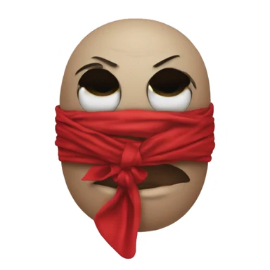 Tied it’s mouth and eye with red cloth sticker