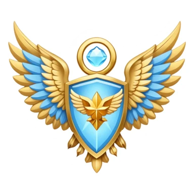 saint emblem light blue wings sticker