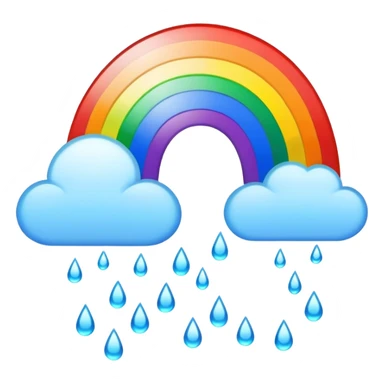 Sunshine rain and rainbow sticker