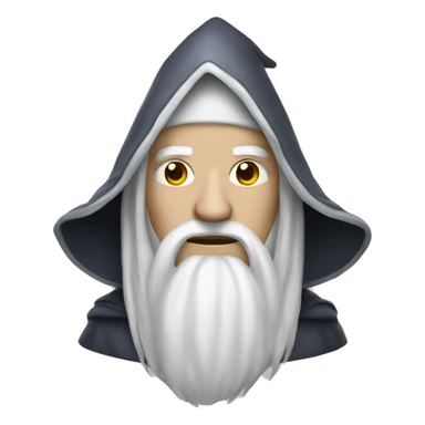 Hooded white wizard sticker
