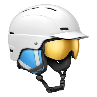 white ski helmet no goggles sticker