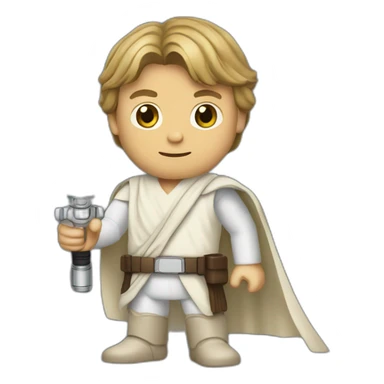 Luke skywalker with lightsaber sticker