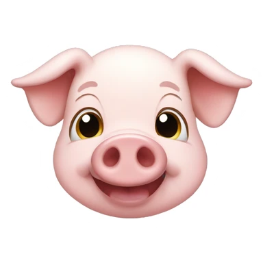 Happy pig sticker