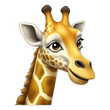 Une girafe qui mange une banane sticker