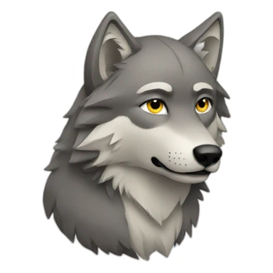 lonely wolf sticker