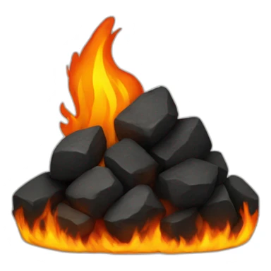 burning coal sticker