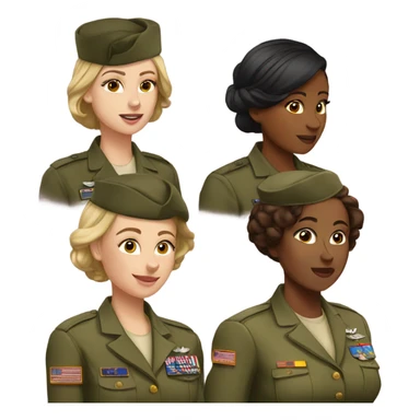 four women in the military sticker