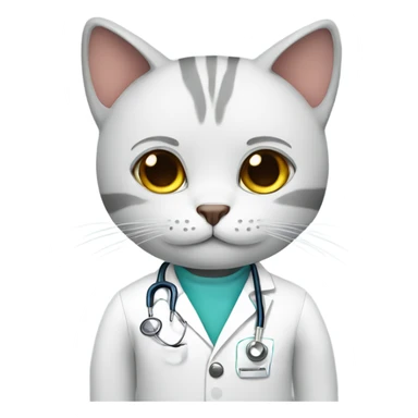 Cat doctor sticker
