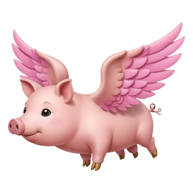 Pig flying  sticker