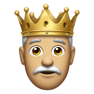 king with Gold crown holding monocle to his eye sticker