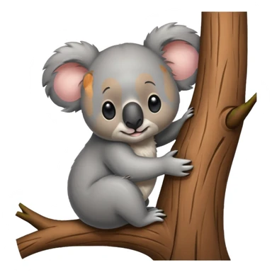 Koala and tree hugging each other  sticker