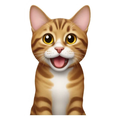 tabby cat sticking out his tongue sticker