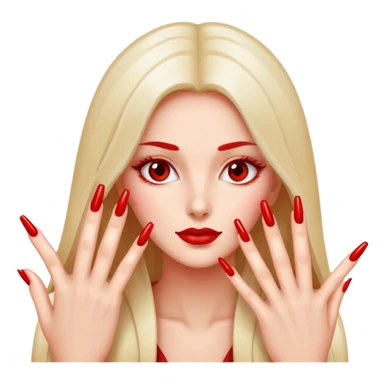 Girl with nails sticker
