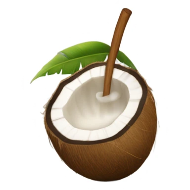   Whole coconut drinkable sticker