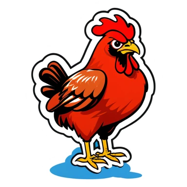 Mad chicken  sticker