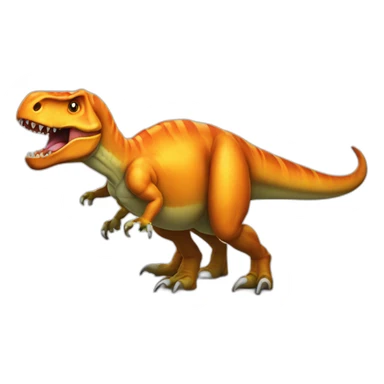 pumpkin-headed tyrannosaurus rex sticker