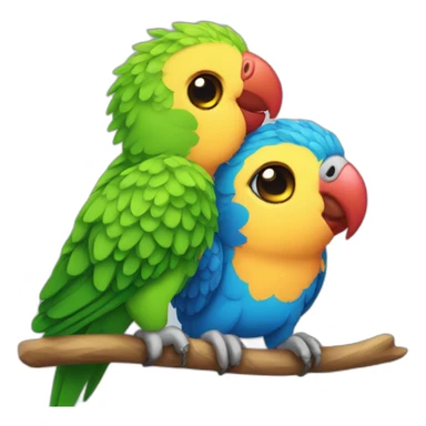 small parrots love sticker