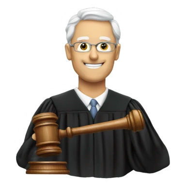 A JUDGE HOLDING A GAVEL sticker