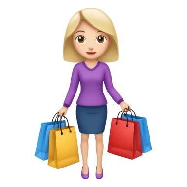 woman holding shopping bags sticker