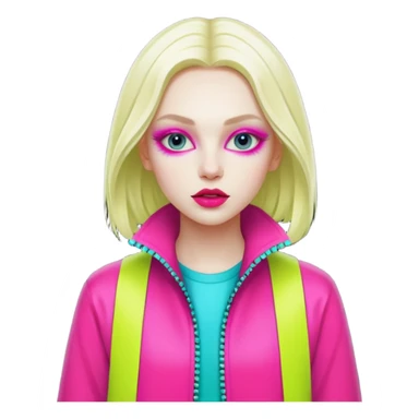 neon color Russian underground fashion  sticker