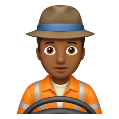 homme créole réunionnais  avec chapeau embouteillage route  sticker