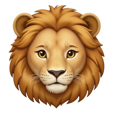 neutral headshot of a confident female lion sticker