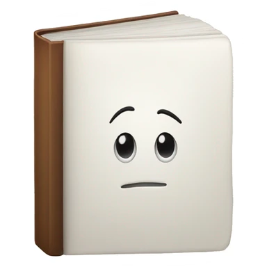 closed book, white cover sticker