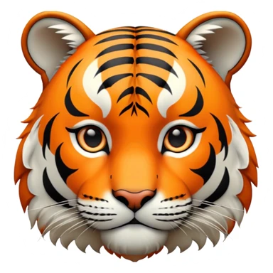 tiger face with friendly expression sticker