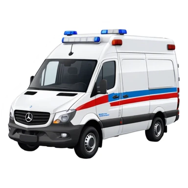 Ambulance - Mercedes-Benz Sprinter (Model Year: 2018) (Iconic Colour: White with red and blue markings) sticker