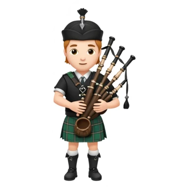 piper playing the bagpipes sticker