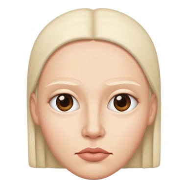 Major side eye but with straight lips and no eyebrows sticker