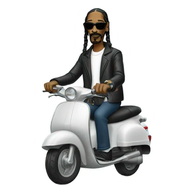 snoop dog on a moped sticker