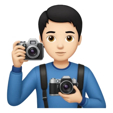 guy with black hair, holding camera 



















 sticker