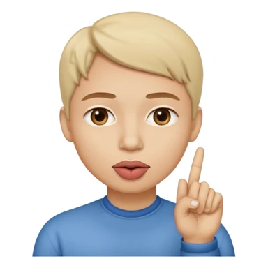 schweigen, one finger in front of mouth sticker