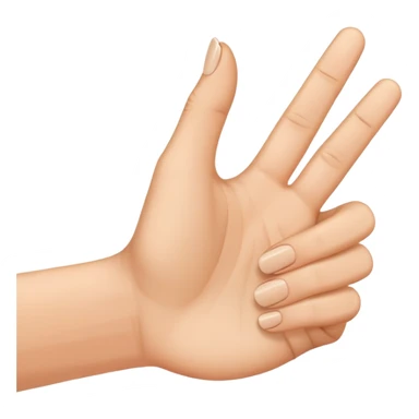 thumb between index and middle finger sticker