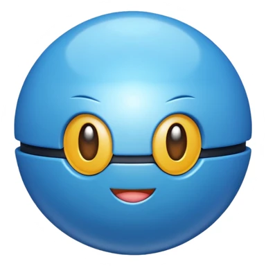 A blue Pokéball with highlights, emoji style, variation 5 sticker