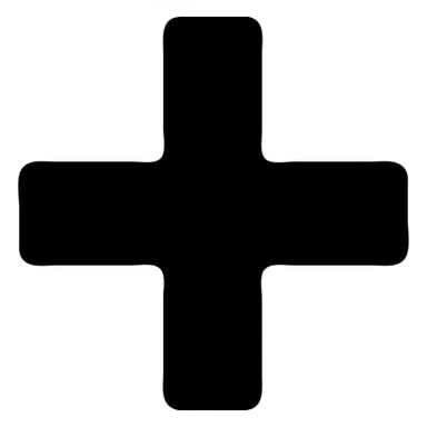 simple bold cross icon, minimal, suitable for app icon sticker