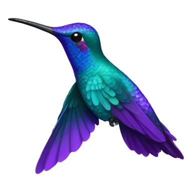 Violet hummingbird sticker