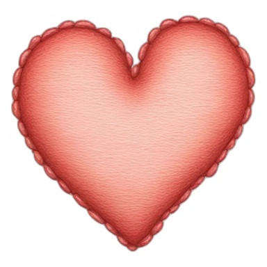 Red heart drawn by hand sticker