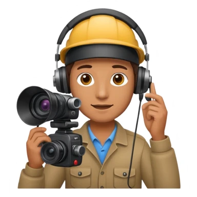 cameraman hold a camera sticker