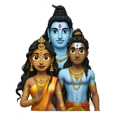 Lord shiva and parvathi  sticker