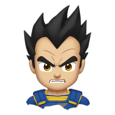 Vegeta with destroy shirt sticker