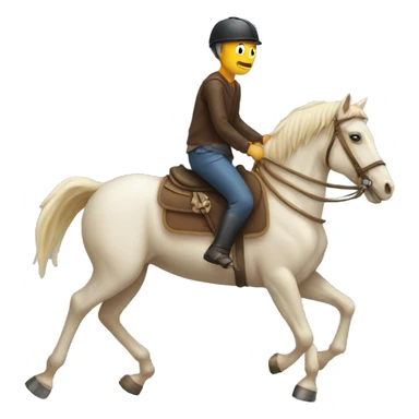 Person horse riding a bone sticker